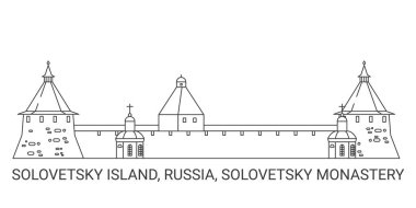Rusya, Solovetsky Adası, Solovetsky Manastırı, seyahat çizgisi çizelgesi çizimi