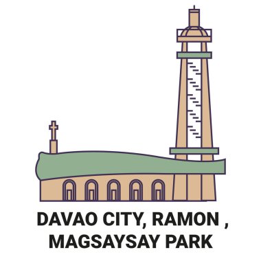 Filipinler, Davao Şehri, Ramon, Magsaysay Park seyahat çizelgesi çizimi