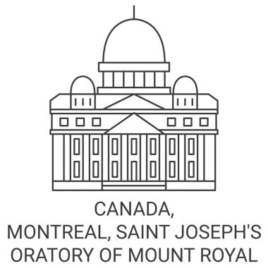 Kanada, Montreal, Mount Royal seyahat tarihi çizgisi illüstrasyonunun Aziz Josephs hatipliği