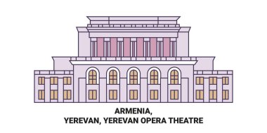 Ermenistan, Erivan, Erivan Opera Tiyatrosu seyahat çizgisi çizelgesi çizimi