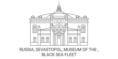 Rusya, Sivastopol, Karadeniz Filosu Müzesi seyahat çizgisi çizelgesi çizimi