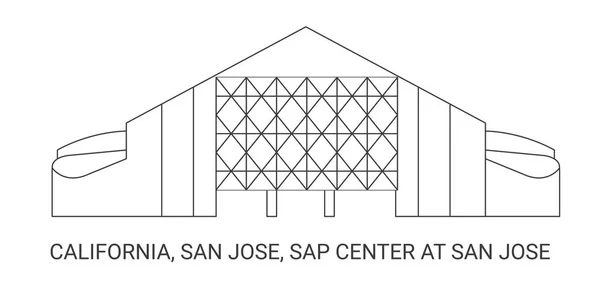 Сша Каліфорнія Сан Хосе Центр Сап Сан Хосе Ілюстрації Векторної — стоковий вектор