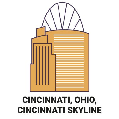 ABD, Cincinnati, Ohio, Cincinnati Skyline seyahat tarihi çizelgesi çizimi