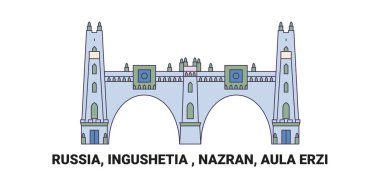 Rusya, Ingushetia, Nazran, Aula Erzi, seyahat çizgisi çizimi