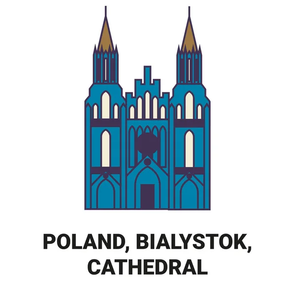 Polonia Bialystok Cattedrale Basilica Dell Assunzione Della Beata Vergine Maria — Vettoriale Stock