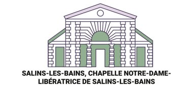 Fransa, Salinslesbains, Chapelle Notredameliberatrice De Salinslesbains seyahat çizgisi çizimi