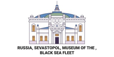 Rusya, Sivastopol, Karadeniz Filosu Müzesi seyahat çizgisi çizelgesi çizimi