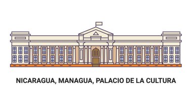 Nikaragua, Managua, Palacio De La Cultura, seyahat çizgisi çizelgesi çizimi