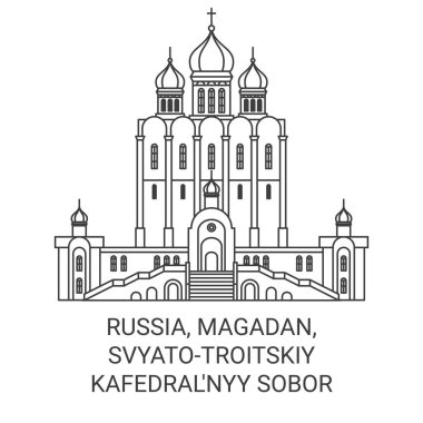Rusya, Magadan, Svyatotroitskiy Kafedralnyy Sobor seyahat çizgisi çizelgesi çizimi