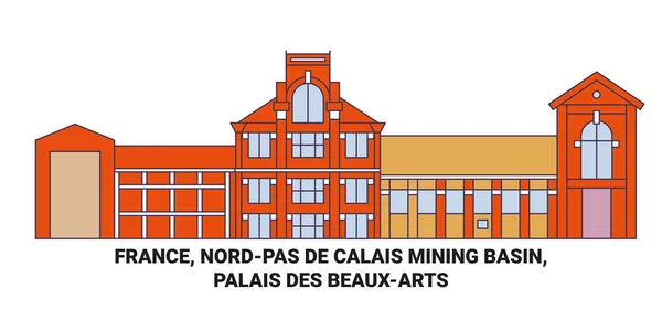 França Nordpas Calais Mining Basin Palais Des Beauxarts Viagem Marco —  Vetores de Stock