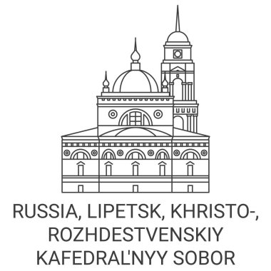 Rusya, Lipetsk, Khristo, Rozhdestvenskiy Kafedralnyy Sobor seyahat çizelgesi çizimi