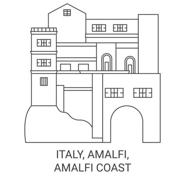 İtalya, Amalfi, Amalfi Sahil Seyahat Hattı vektör çizelgesi