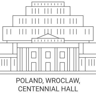 Polonya, Wroclaw, Centennial Hall seyahat çizgisi çizelgesi çizimi