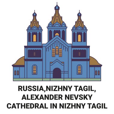 Rusya, Nizhny Tagil, Alexander Nevsky Katedrali Nizhny Tagil 'de tarihi eser çizimi