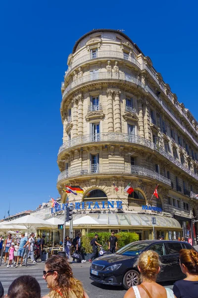 Marseille Francja Sierpnia 2022 Typowy Budynek Porcie Widokowym Jest Naturalnym — Zdjęcie stockowe