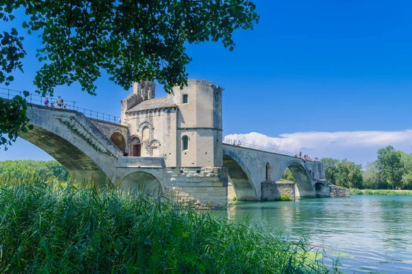 Pont Saint Bnzet Ayrıca Pont Avignon Olarak Bilinir Fransa Nın — Stok fotoğraf