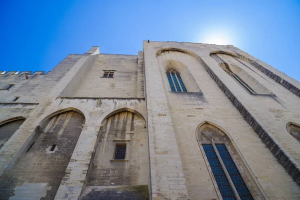 Avrupa Nın Önemli Ortaçağ Gotik Binalarından Biri Olan Eski Papa — Stok fotoğraf