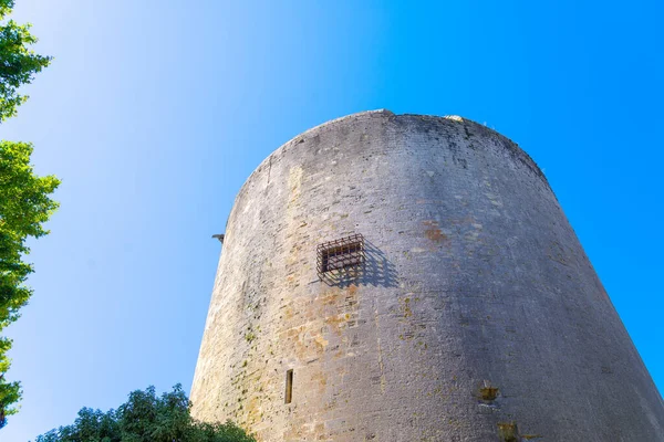 Restanten Van Oude Middeleeuwse Muur Torens Van Aigues Mortes Frankrijk — Stockfoto