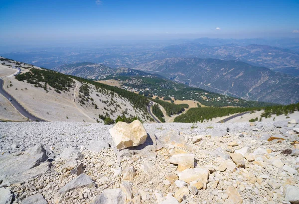 Paesaggio Desolato Cima Mont Ventoux Francia Con Suoi 909 Montagna — Foto Stock