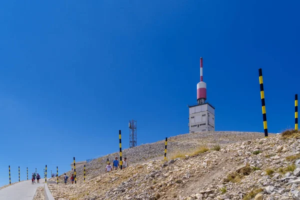 Bedoin France August 2022 Telecommunication Tower Top Mont Ventoux — Stock Photo, Image