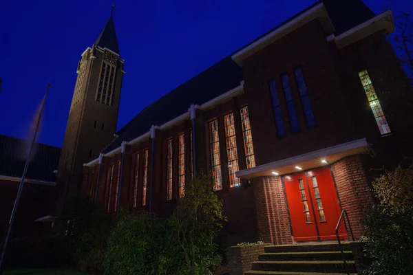 Exteriér Protestantského Kostela Hofkerk Oldenzaalu Nizozemsko — Stock fotografie