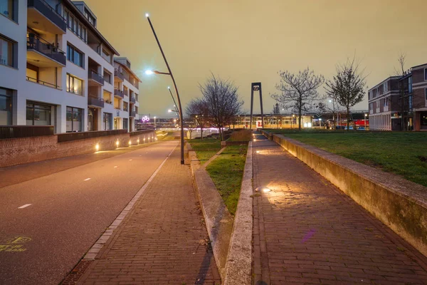 Oldenzaal Nederland November 2022 Buiten Het Treinstation Bij Zonsondergang — Stockfoto