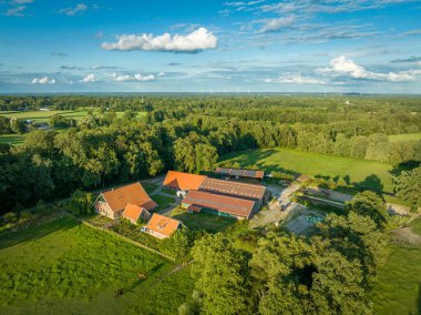 Hollanda 'daki bir çiftlikten kuş bakışı görüş