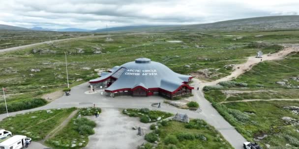 Tiro Aéreo Centro Círculo Ártico Storforshei Norway — Vídeo de Stock
