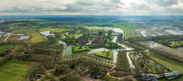 Luftaufnahme Von Bourtange Einem Befestigten Dorf Den Niederlanden Handelt Sich — Stockfoto