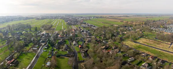 Luftaufnahme Von Giethoorn Niederlande Dieses Dorf Wird Auch Das Venedig — Stockfoto