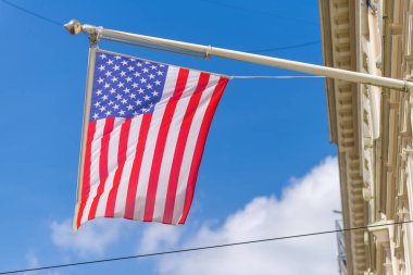 ABD bayrağı Riga 'da, Letonya' nın başkentinde