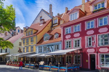 RIGA, LATVIA - JUNE 16, 2024: View on the old town city center, an Unesco World Heritage site. clipart