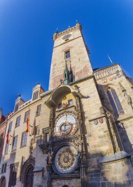 Çek Cumhuriyeti 'nin başkenti Prag' daki ünlü astronomik saat.