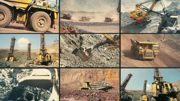 Heavy Metallurgy Heavy Metallurgy Opener Heavy Industry Footage Collage — Vídeo de Stock