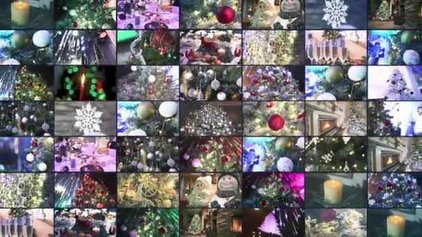 Веселий Різдвяний Напис Весела Різдвяна Інфографіка Весела Різдвяна Відеостіна Написом — стокове відео