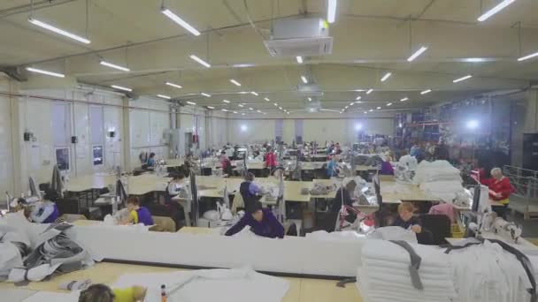 Sewing Shop Time Lapse Work Large Sewing Shop Time Lapse — Αρχείο Βίντεο
