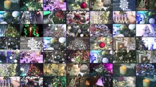 Gelukkig Nieuwjaarsopschrift Gelukkig Nieuwjaar Infographics Gelukkig Nieuwjaar Video Muur Met — Stockvideo