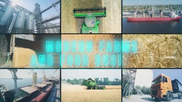 Tarım Yazıtlarında Yenilik Tarım Bilgisinde Yenilik Tarım Çoklu Ekranında Yenilik — Stok video