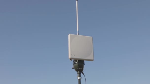 Antena Terrestre Uav Antena Drones Antena Uav Rotativa Antena Contra — Vídeo de Stock