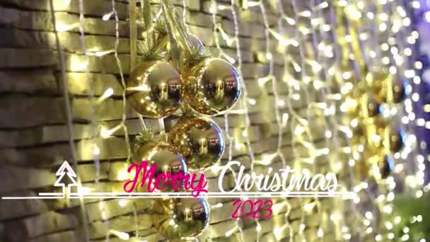 Happy New Year 2023 Christmas Tree Background Happy New Year — Stock Video