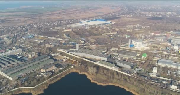 Büyük Sanayi Bölgesi Yan Yana Birçok Fabrika — Stok video