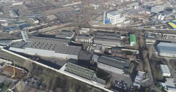 Havadan Modern Fabrika Yukarıdan Modern Fabrikanın Dışı Yeni Fabrikayı Kapsıyor — Stok video