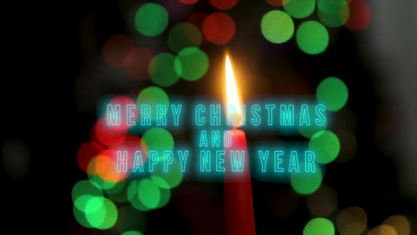 Feliz Natal Feliz Ano 2023 Texto Feliz Natal Feliz Ano — Vídeo de Stock
