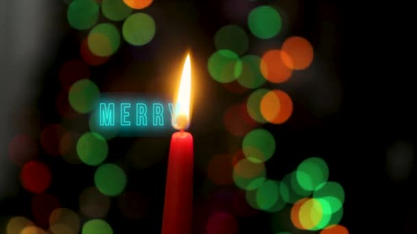 Merry Christmas Happy Year 2023 Text Merry Christmas Happy Year — Stock Video