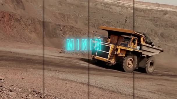 Mining Companies Eröffnet Die Inschrift Mining Companies Vor Dem Hintergrund — Stockvideo