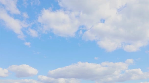 Hermosas Nubes Cielo Timelapse Nubes Cielo Despejado Cielo Azul Con — Vídeos de Stock