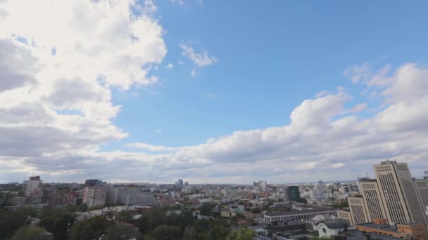 Lasso Tempo Nuvole Una Grande Citta Belle Nuvole Sul Time — Video Stock