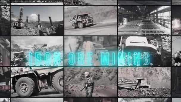 Demir Cevheri Madenciliği Açılıyor Demir Cevheri Madencilik Ekran Koruyucusu Çerçevelerden — Stok video