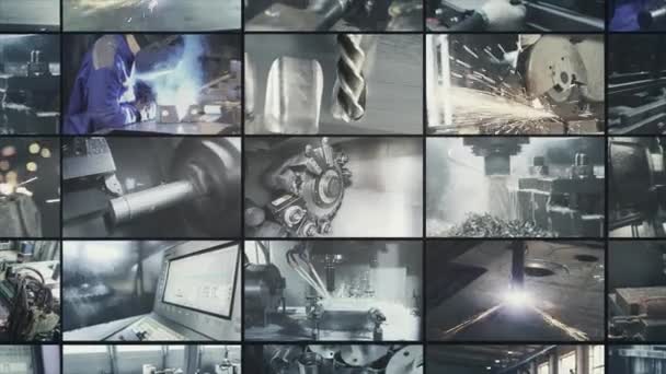 Der Prozess Der Herstellung Eines Metallteils Erstellen Eines Metallprodukts Einer — Stockvideo