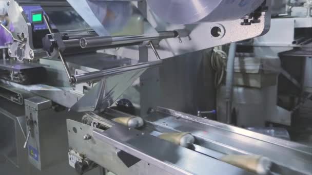 Producción Helados Producción Automatizada Helados Línea Producción Automatizada Helados — Vídeo de stock